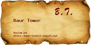 Baur Tomor névjegykártya